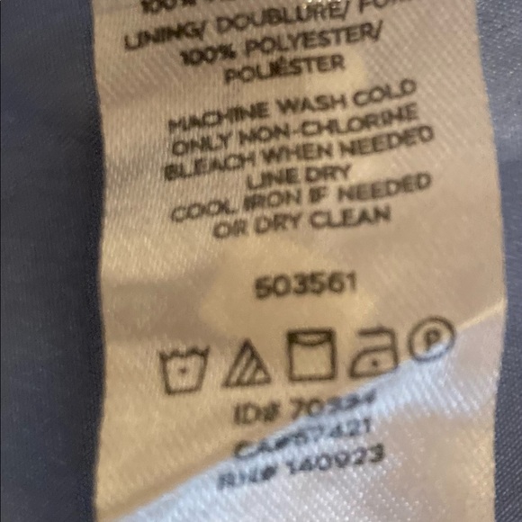 NWOT Loft Blue Plaid Button-Up Sleeveless Shirt Dress. Comfy. Beachy. Casual. - Picture 5 of 6